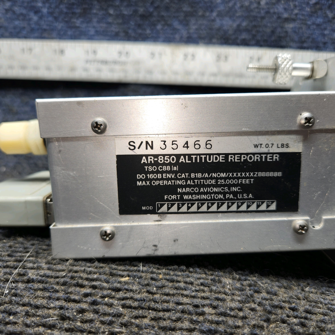Used aircraft parts for sale, AR-850 Narco cessna 172N Altitude Reporter