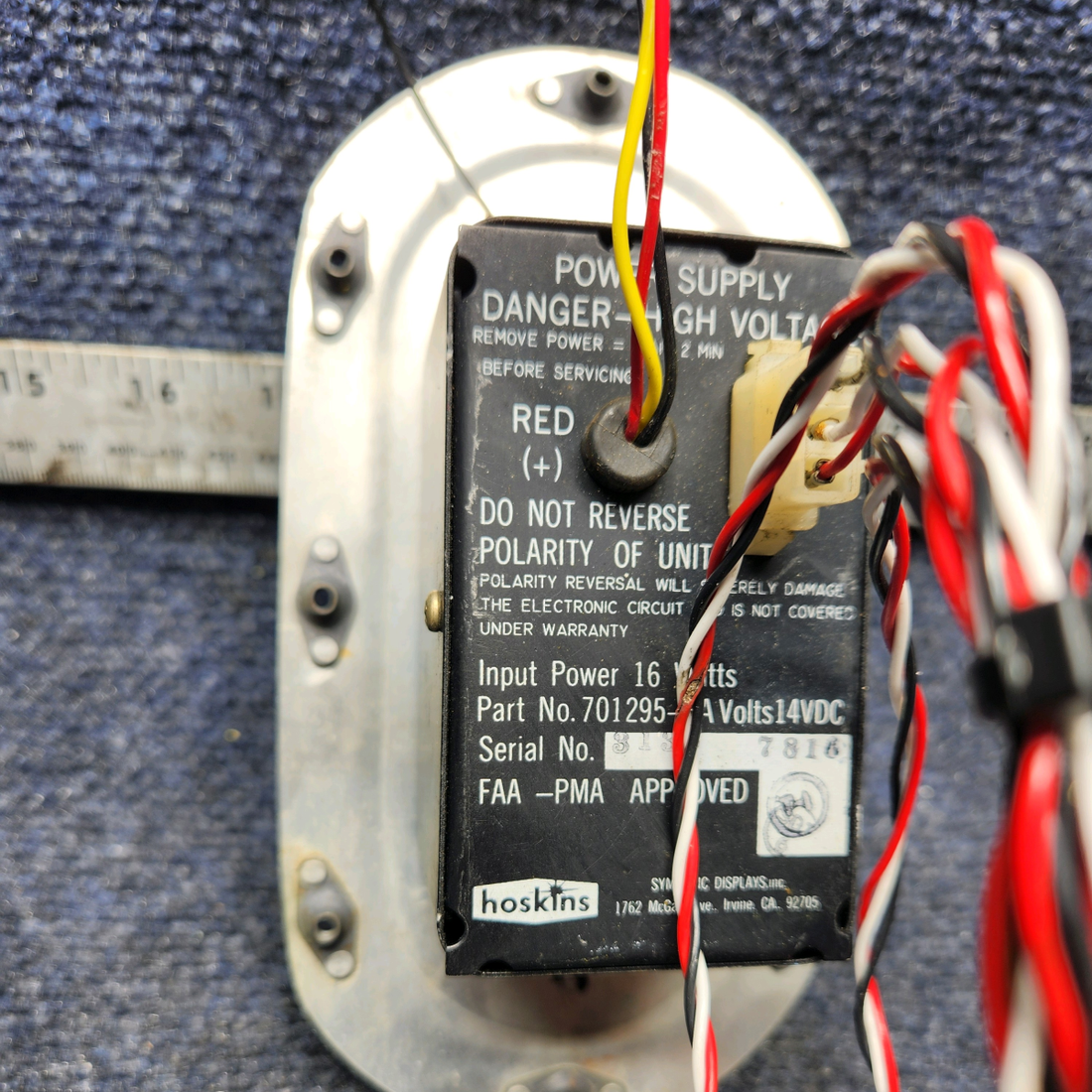 Used aircraft parts for sale, 701295-3A Hoskins MOONEY M20J STROBE LIGHT POWER SUPPLY (VOLTS: 14)