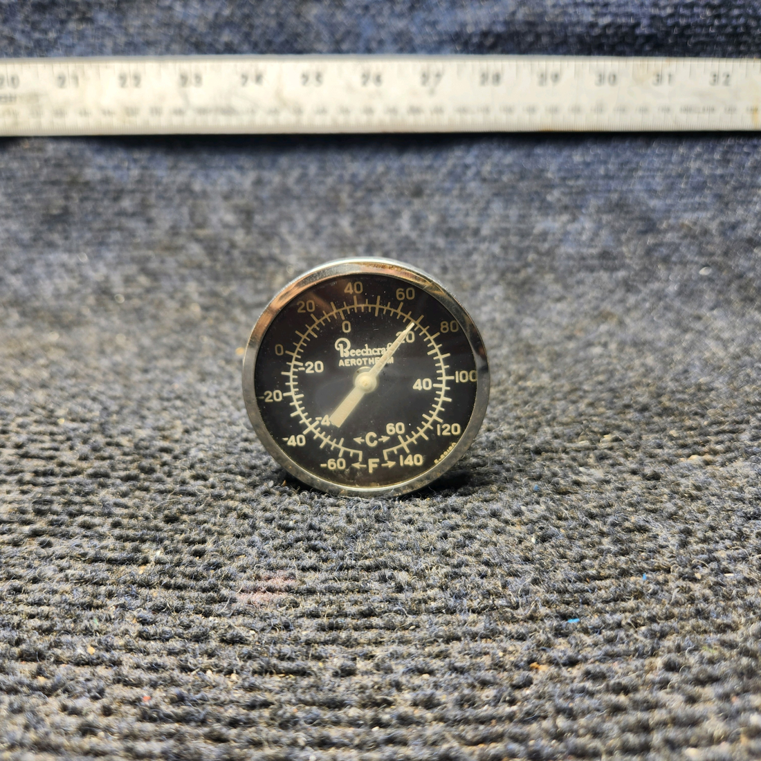 Used aircraft parts for sale, OAT Beechcraft C23 SUNDOWNER Outside Air Temp Gauge