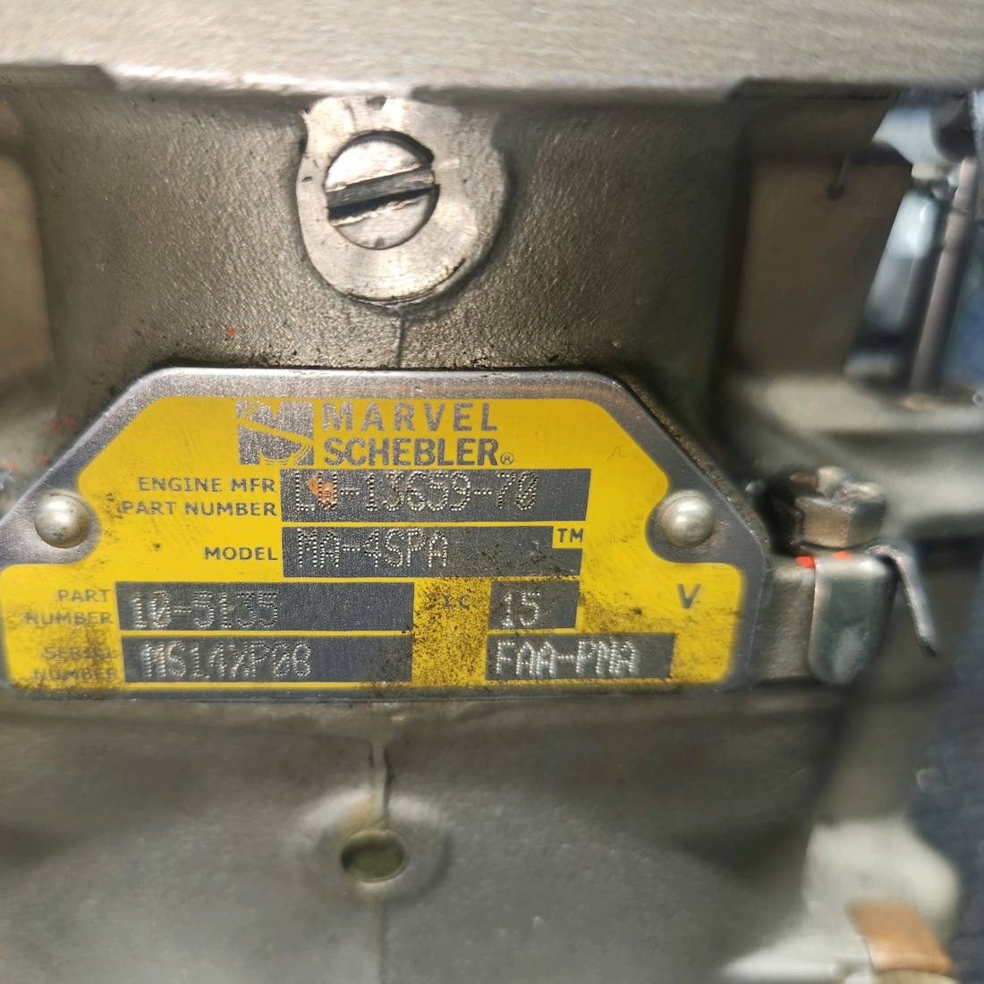 Used aircraft parts for sale, LW-13659-70 Marvel-Schebler MA-4SPA cessna 172N Carburetor