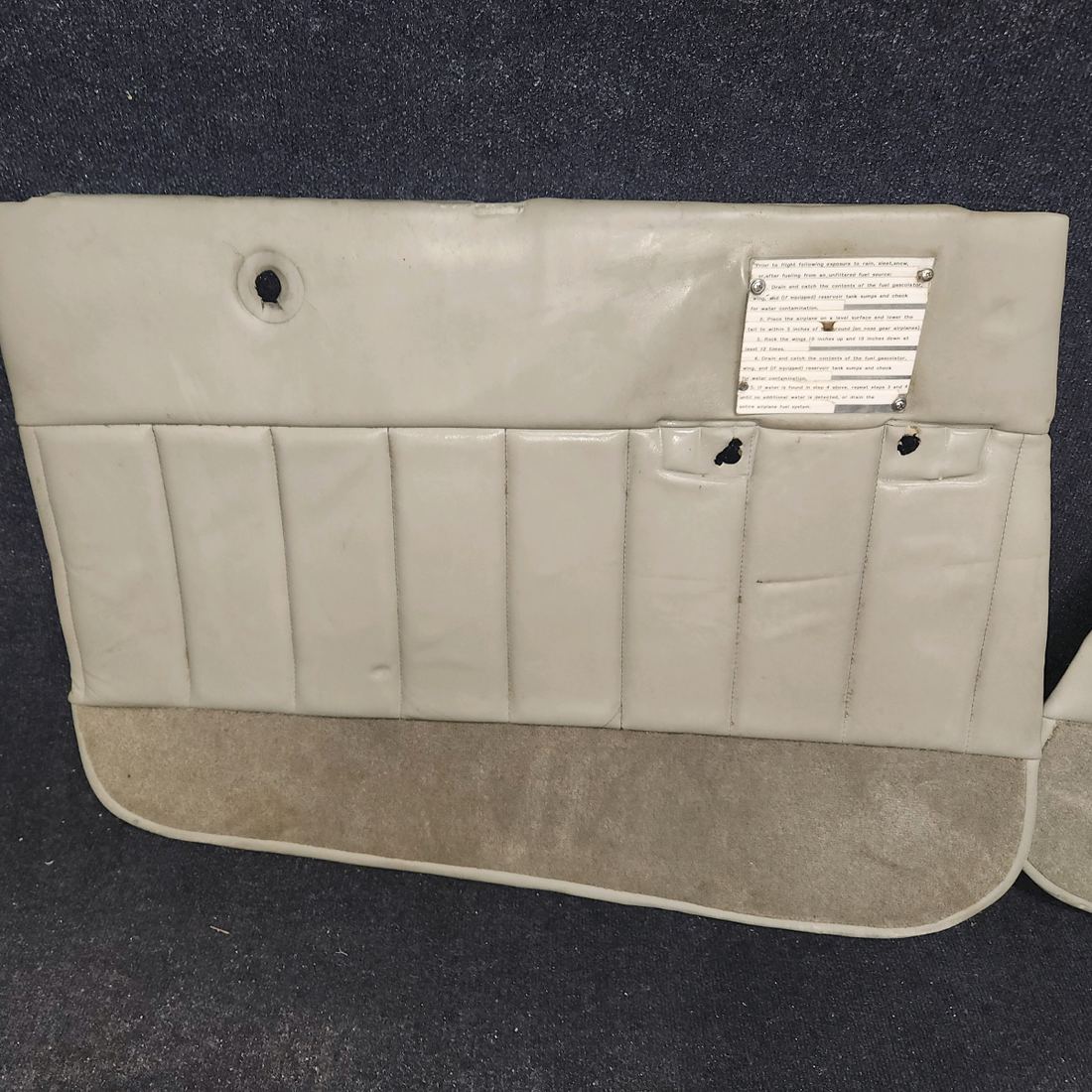 Used aircraft parts for sale, 0700702-15-434 Cessna 182G Full Leather Panels set with carpet