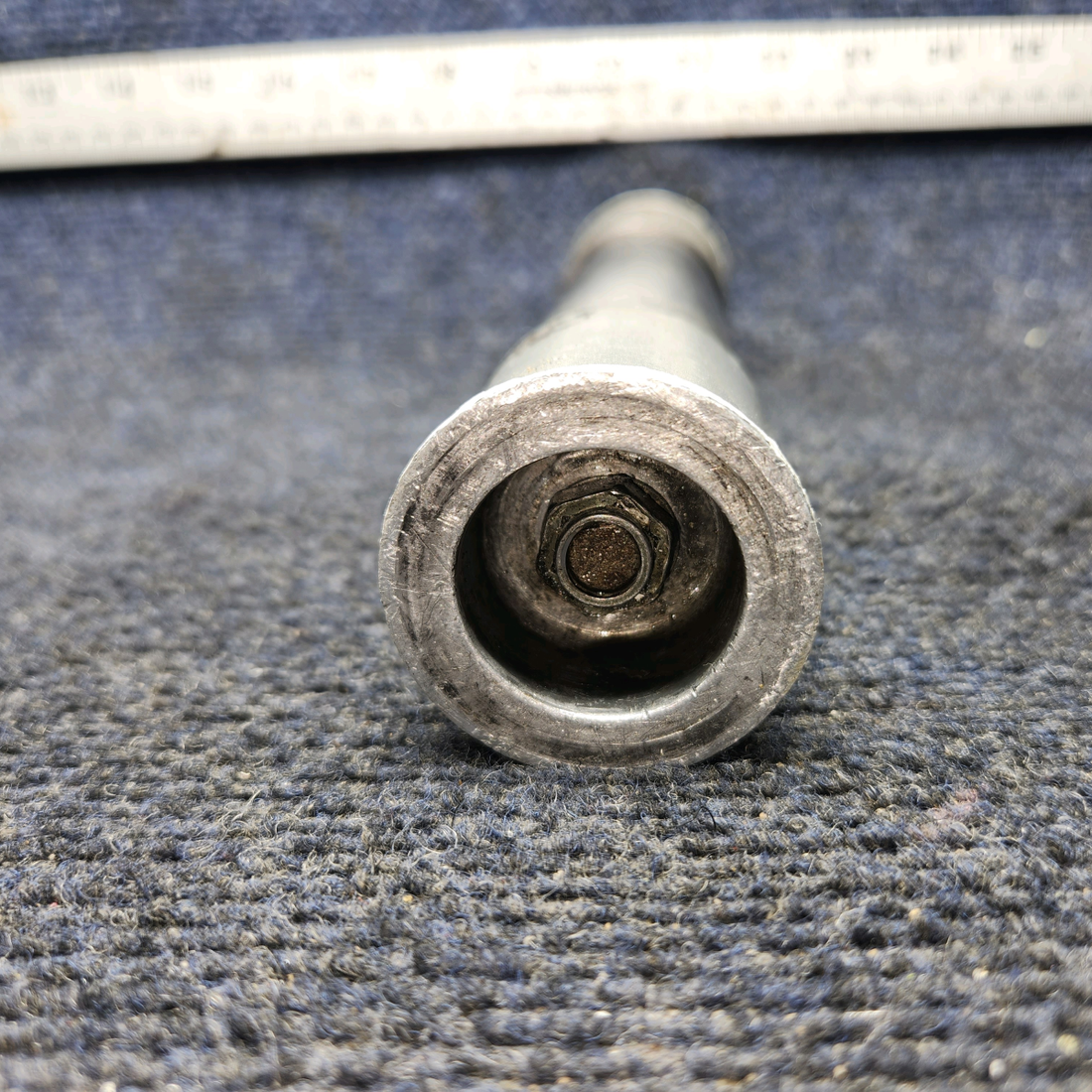 Used aircraft parts for sale, 86062-086 / 20825-000 PIPER PA-24-250 Landing Gear Wheel Axle Tube Assembly w Spacers & Ferrules