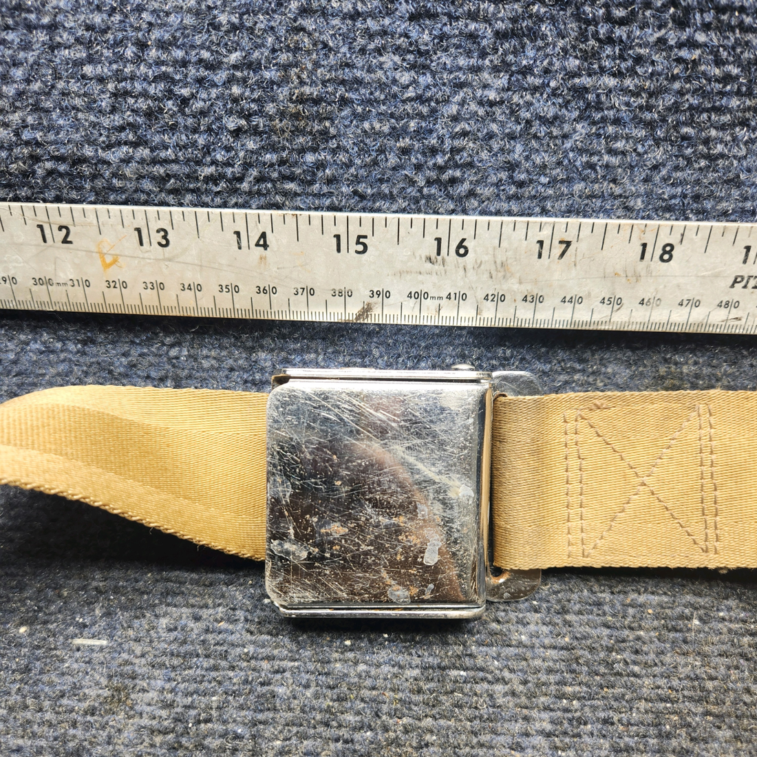 Used aircraft parts for sale, BE2006-1 Beechcraft A23A Musketeer Custom III SEAT BELT ASSEMBLY (BEIGE)