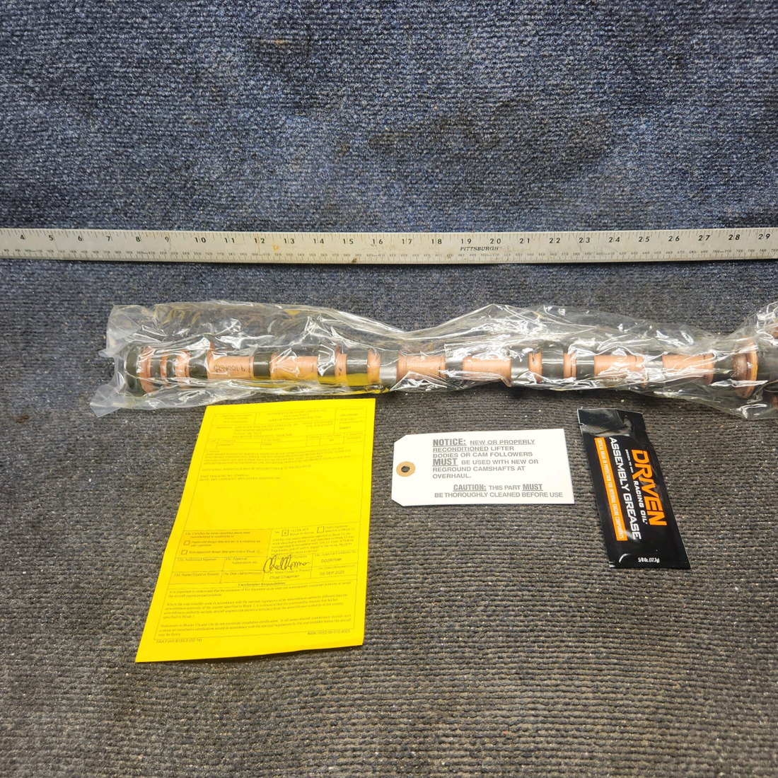 Used aircraft parts for sale, 530803 Continental O-300D Cessna 172F Camshaft