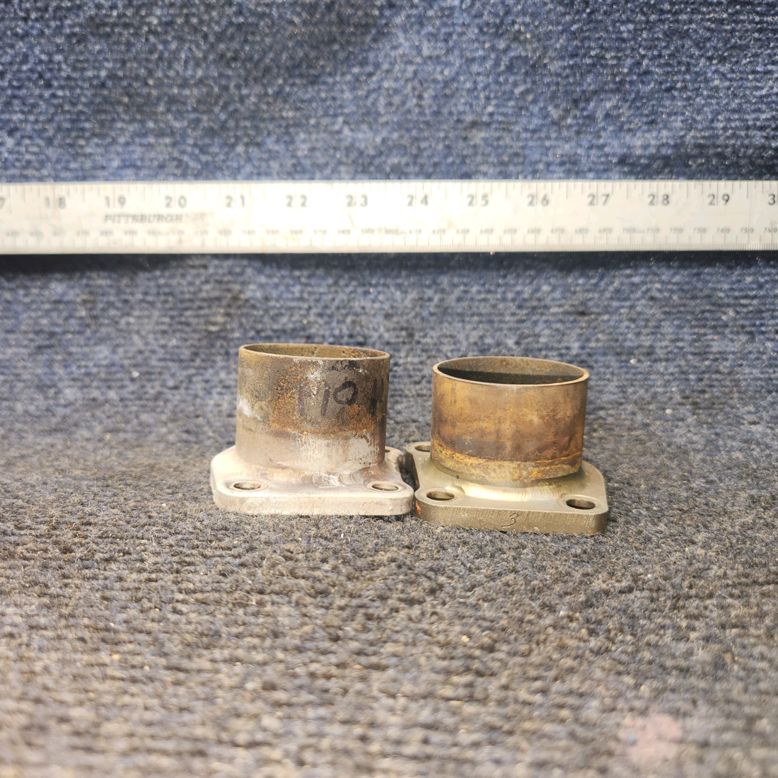 Used aircraft parts for sale, 96-950002-47 BEECHCRAFT 95-55B Exhaust Riser Stub  Cylinders 1–2 - Price per Each