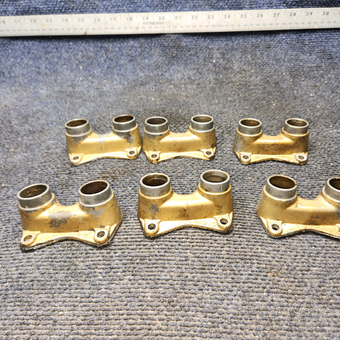 Used aircraft parts for sale, 530163 Continental O-300-D Cessna 172F Push-Rod Housing Flange - Set of 6