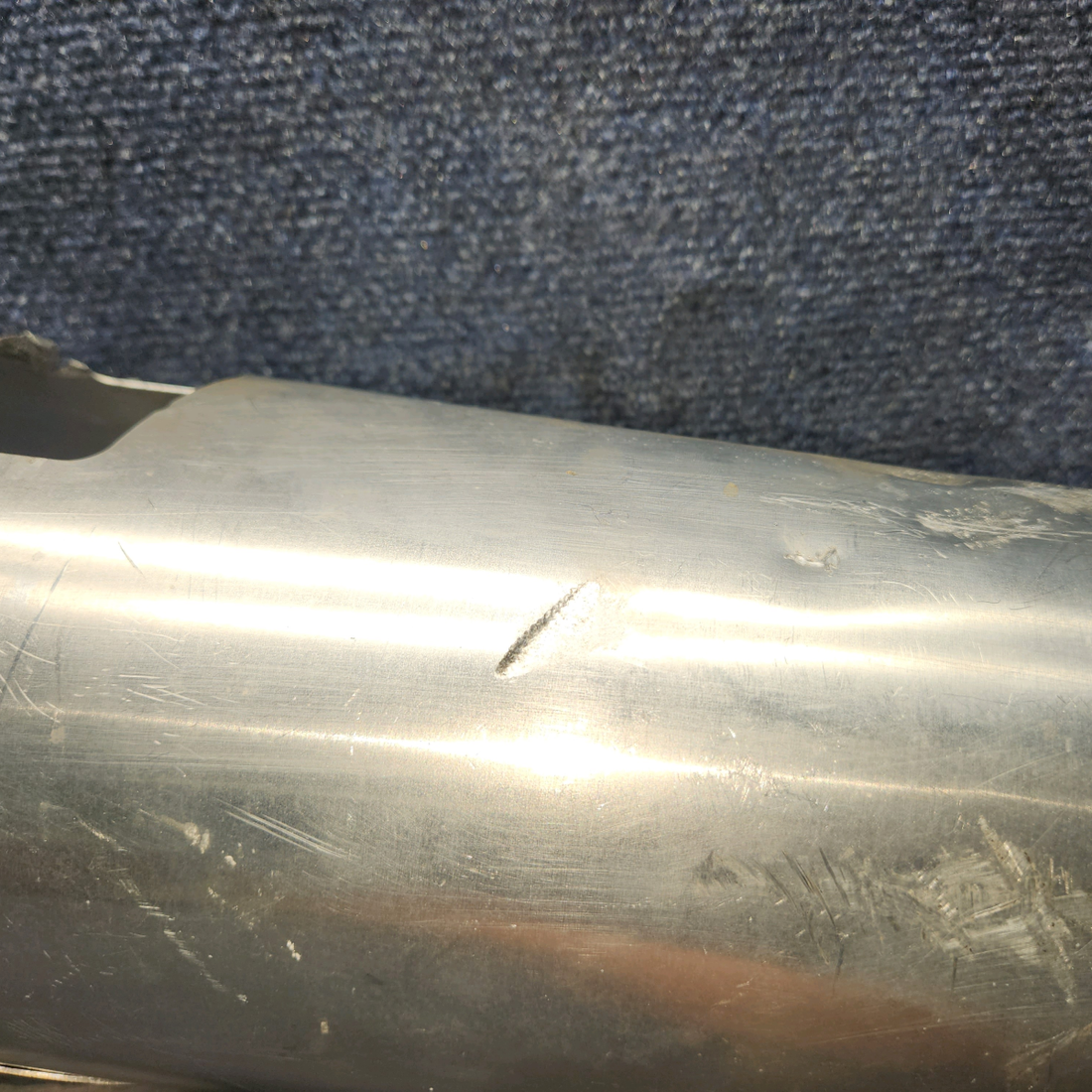 Used aircraft parts for sale, 66704-002 Piper PA28-140 Muffler Shroud- Has dents