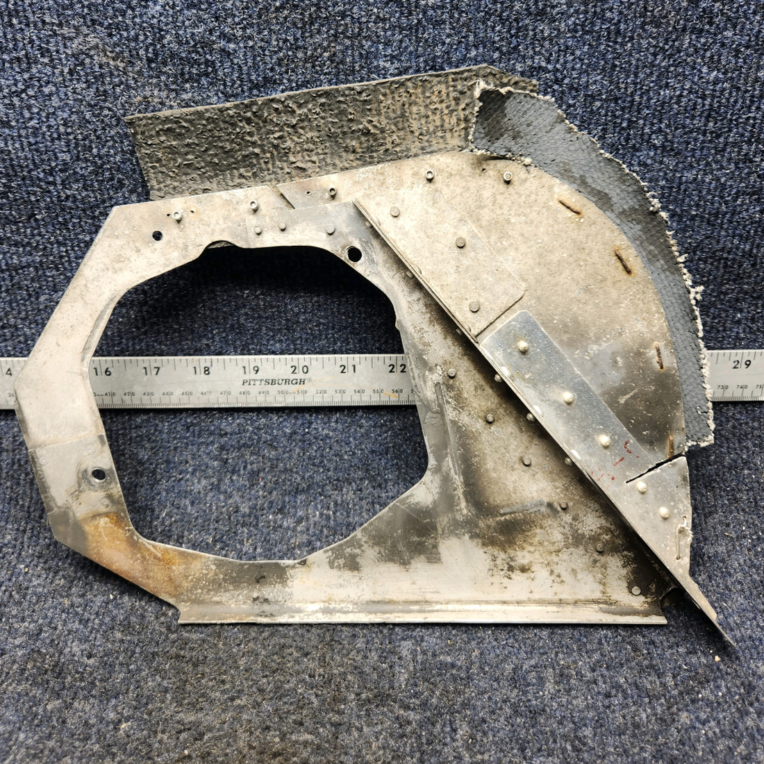 Used aircraft parts for sale, 63613-000 PIPER PA28-140 ENGINE BAFFLE ASSY LH SIDE FRONT