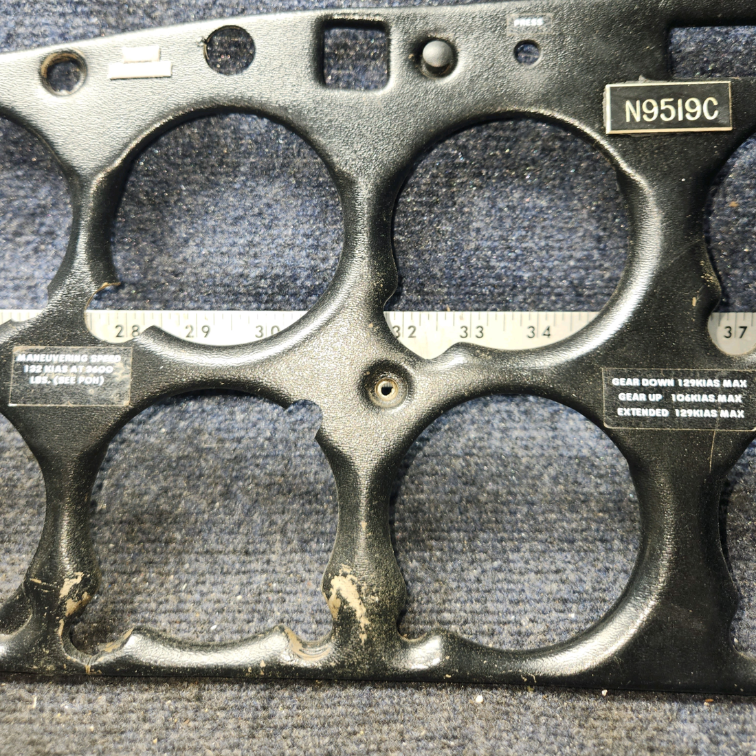 Used aircraft parts for sale, 69661-000 Piper PA32RT-300 Cover Instrument Panel , Upper Left