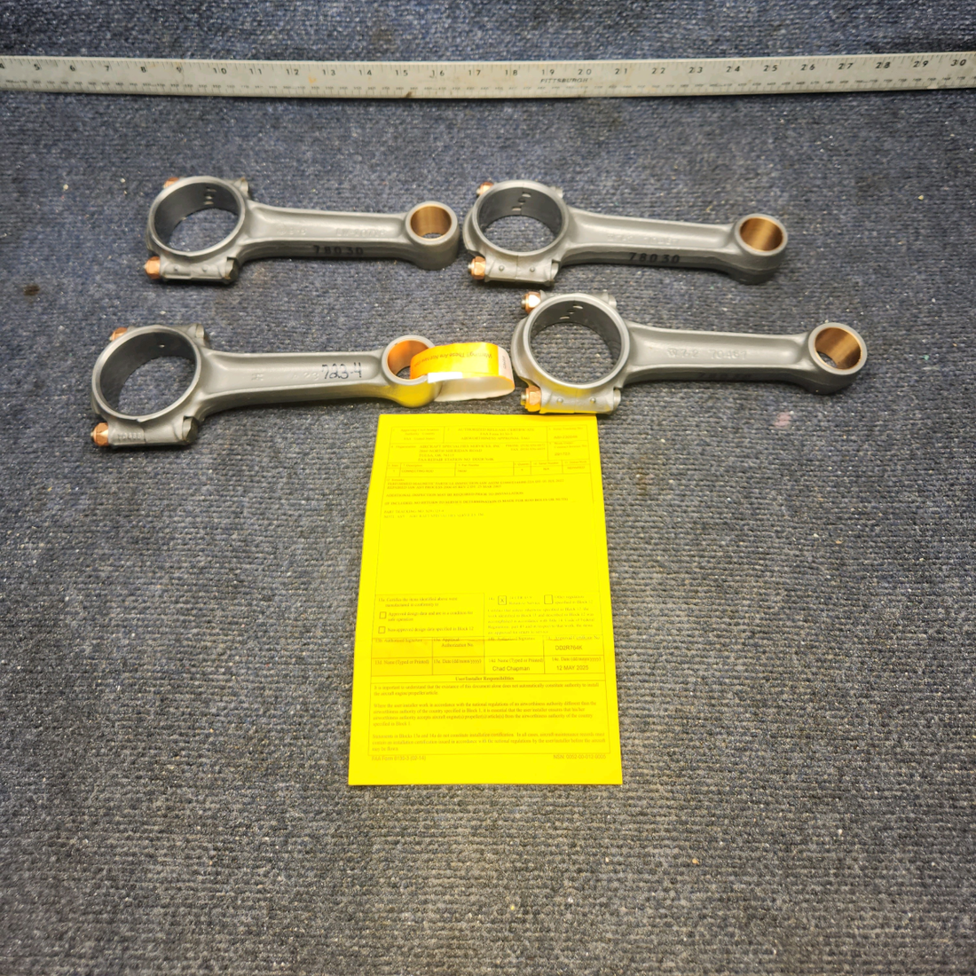 Used aircraft parts for sale, 78030 Lycomoing O-320 CESSNA 172K Connection Rod set of 4 With 8130