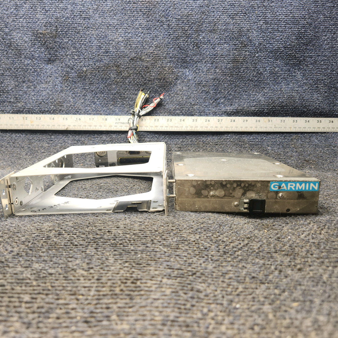 Used aircraft parts for sale, 011-03303-00 Garmin GTX 345R piper PA-28-181 ADS-B In/Out Transponder w/ Tray & Connector