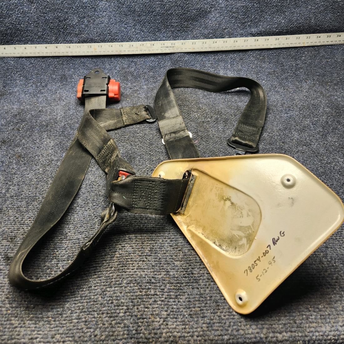 Used aircraft parts for sale, 564-897 PIPER PA28-161 Warrior III SCHROTH PILOT REEL SHOULDER SEATBELT ASSY