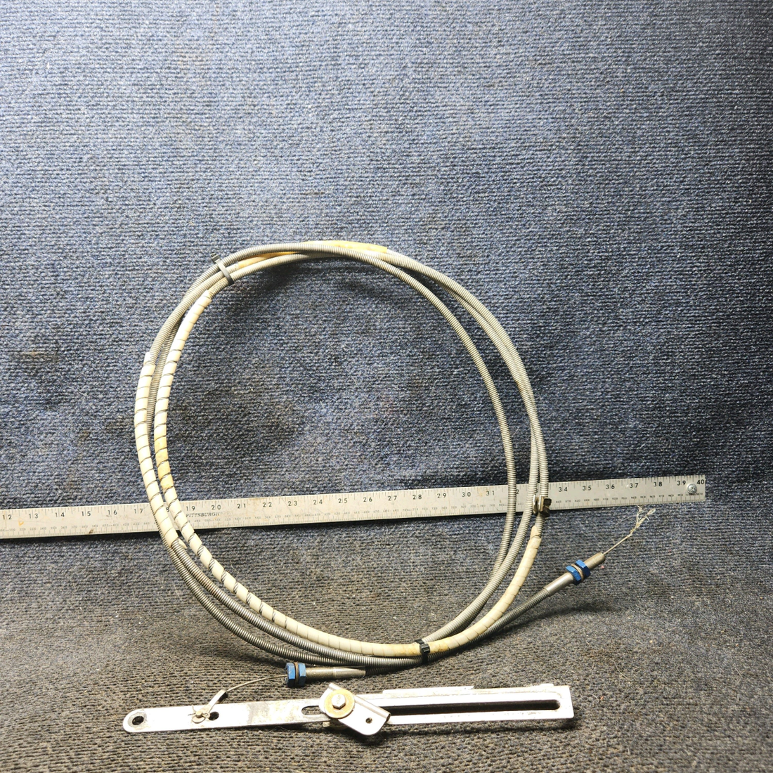 Used aircraft parts for sale, 9864054-1 cessna 172N Flap Position Control Cable – 147 in