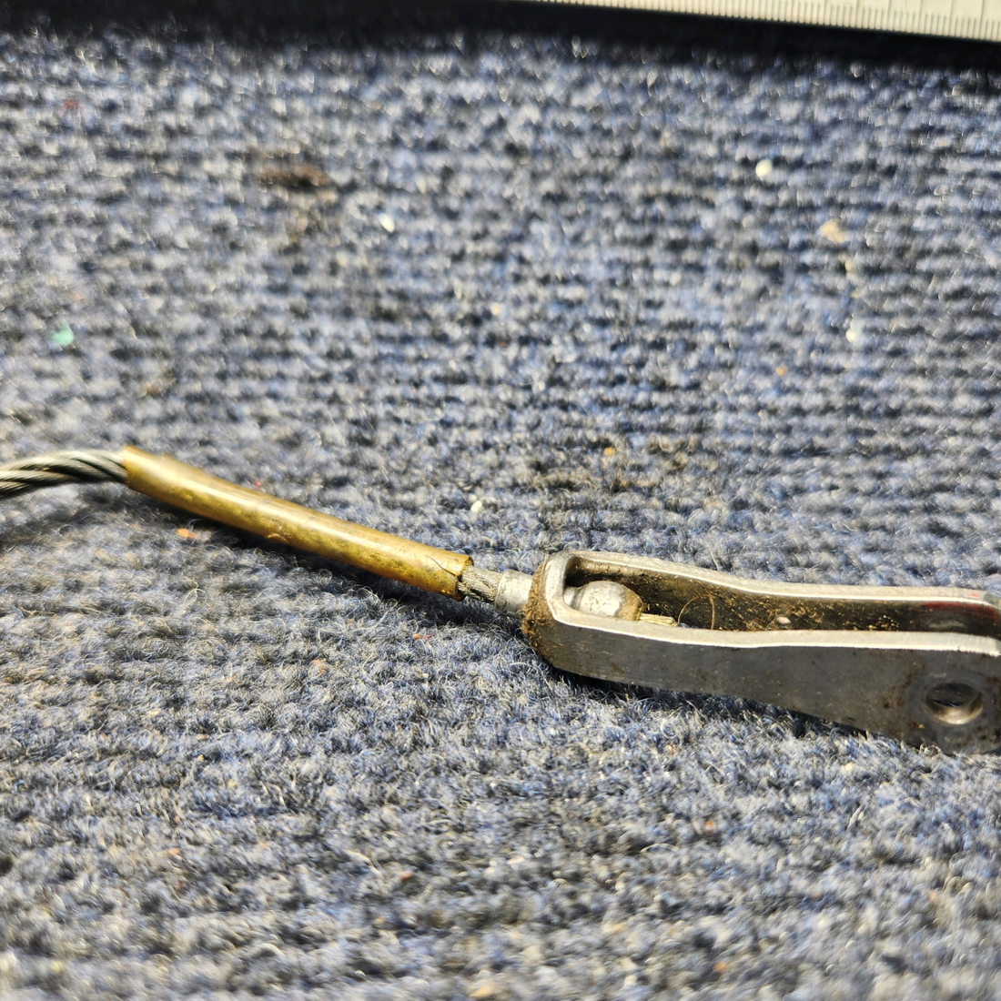 Used aircraft parts for sale, 20868-00 Piper PA28-140 Seat Belt Attach Cable Rear Side