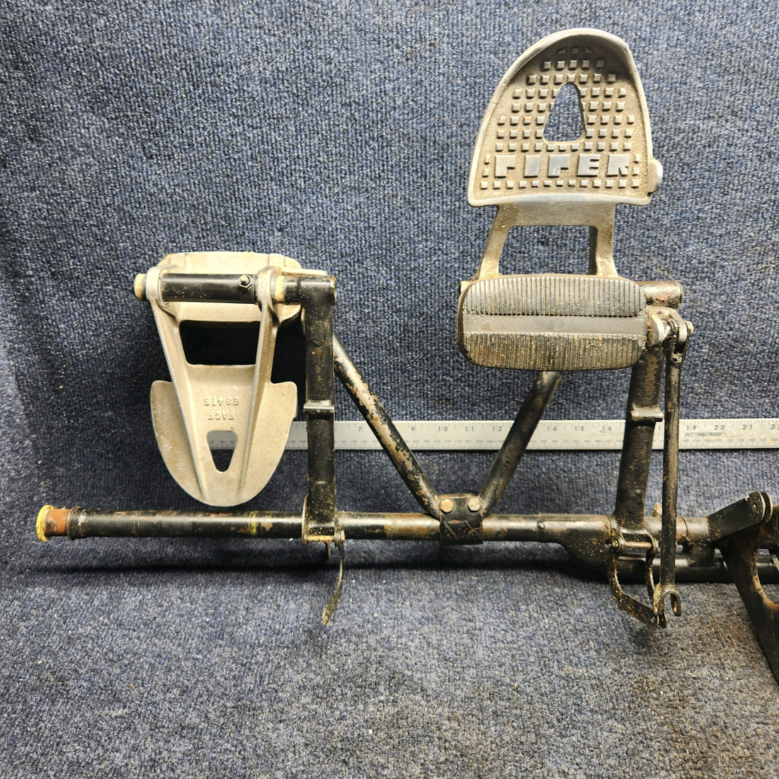 Used aircraft parts for sale, 63464-005 Piper PA32RT-300 RUDDER PEDAL BAR ASSEMBLY NO MASTER CYLINDER INCLUDE
