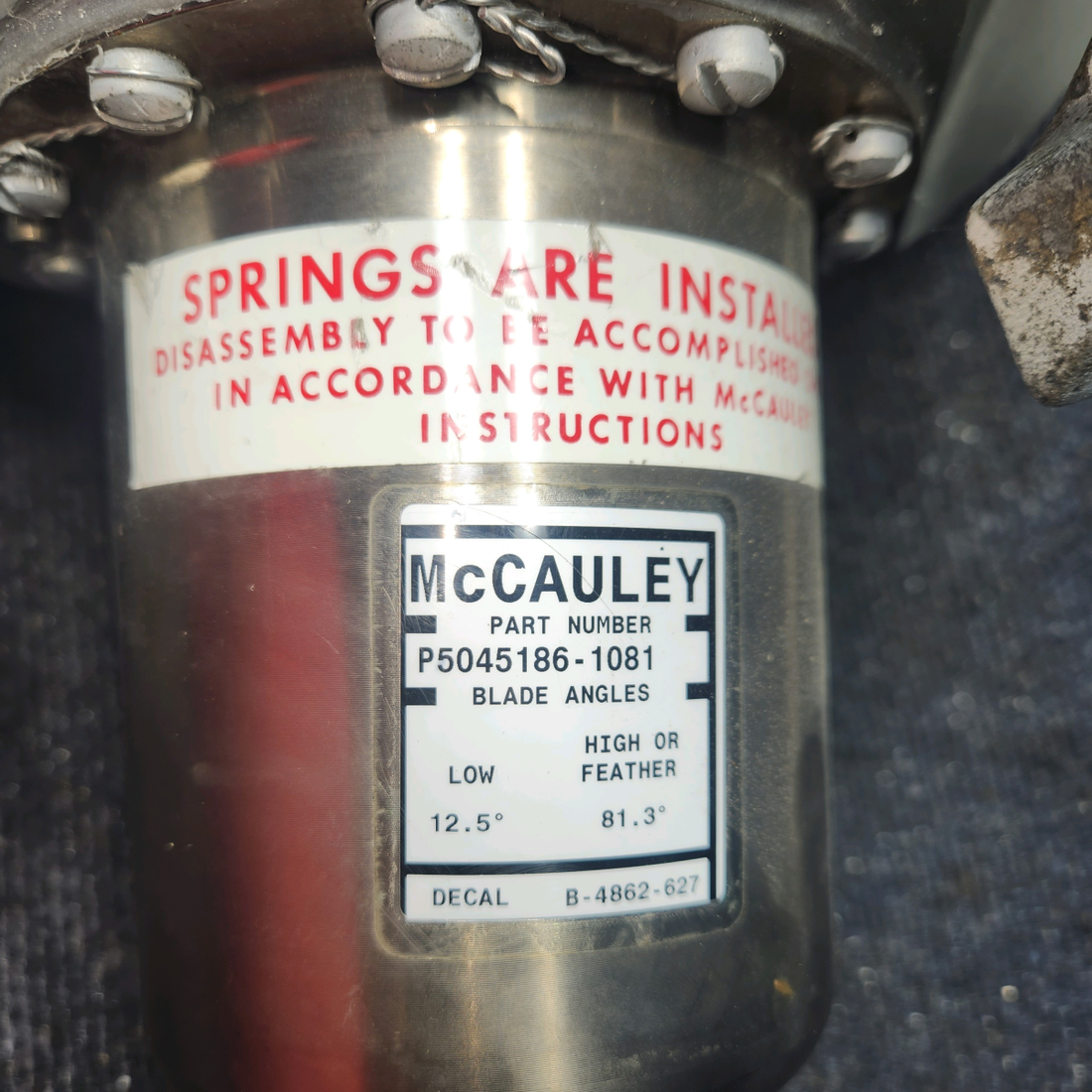 Used aircraft parts for sale, 3AF32C504-C McCauley BEECHCRAFT 95-55B Propeller Hub – Prop Strike, for Parts Only