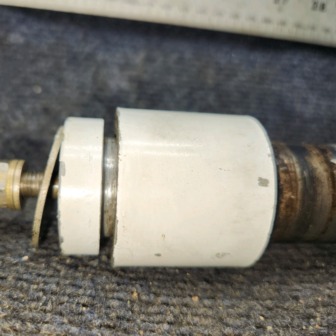 Used aircraft parts for sale, 0543001, 0543037-1, 0543003 Cessna 172E Nose Gear Axle Tube w/ Spacers & Ferrule