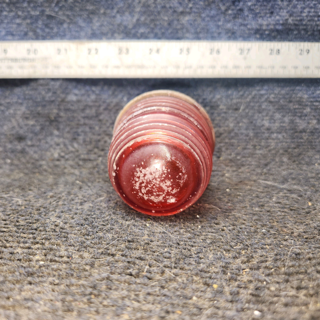 Used aircraft parts for sale, C17325 cessna 172N Flashing Beacon Glass Dome Red Lens