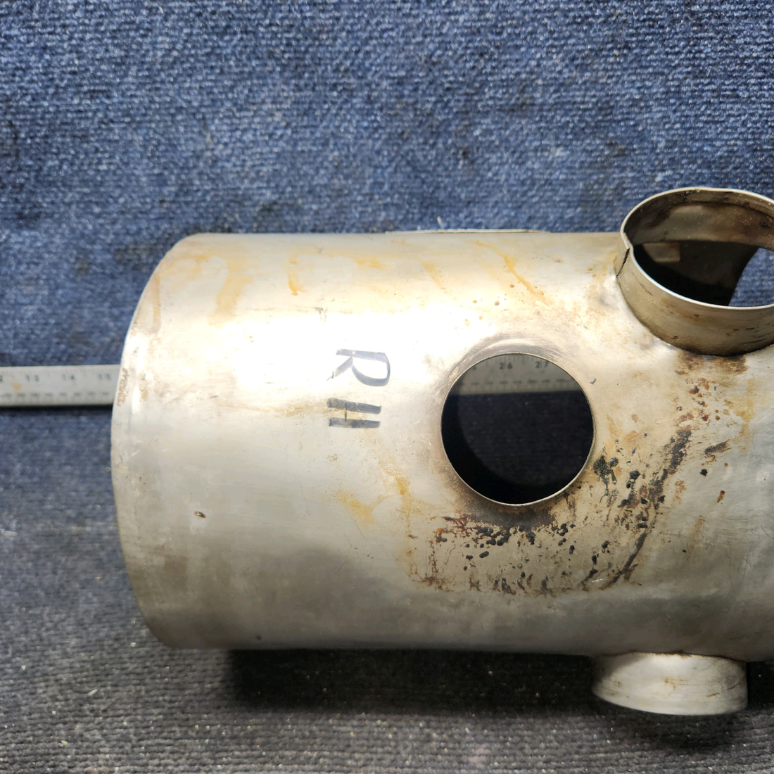 Used aircraft parts for sale, 0550176-38 Continental O-300, GO-300 Cessna C175 Shroud Assy Exhaust - RH