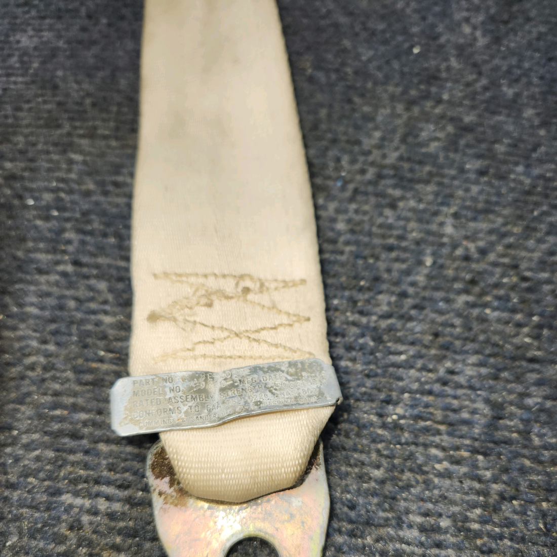 Used aircraft parts for sale, BE-2006 Beechcraft A24R Seatbelt Clear Beige "SEE PHOTOS FOR DETAILS"