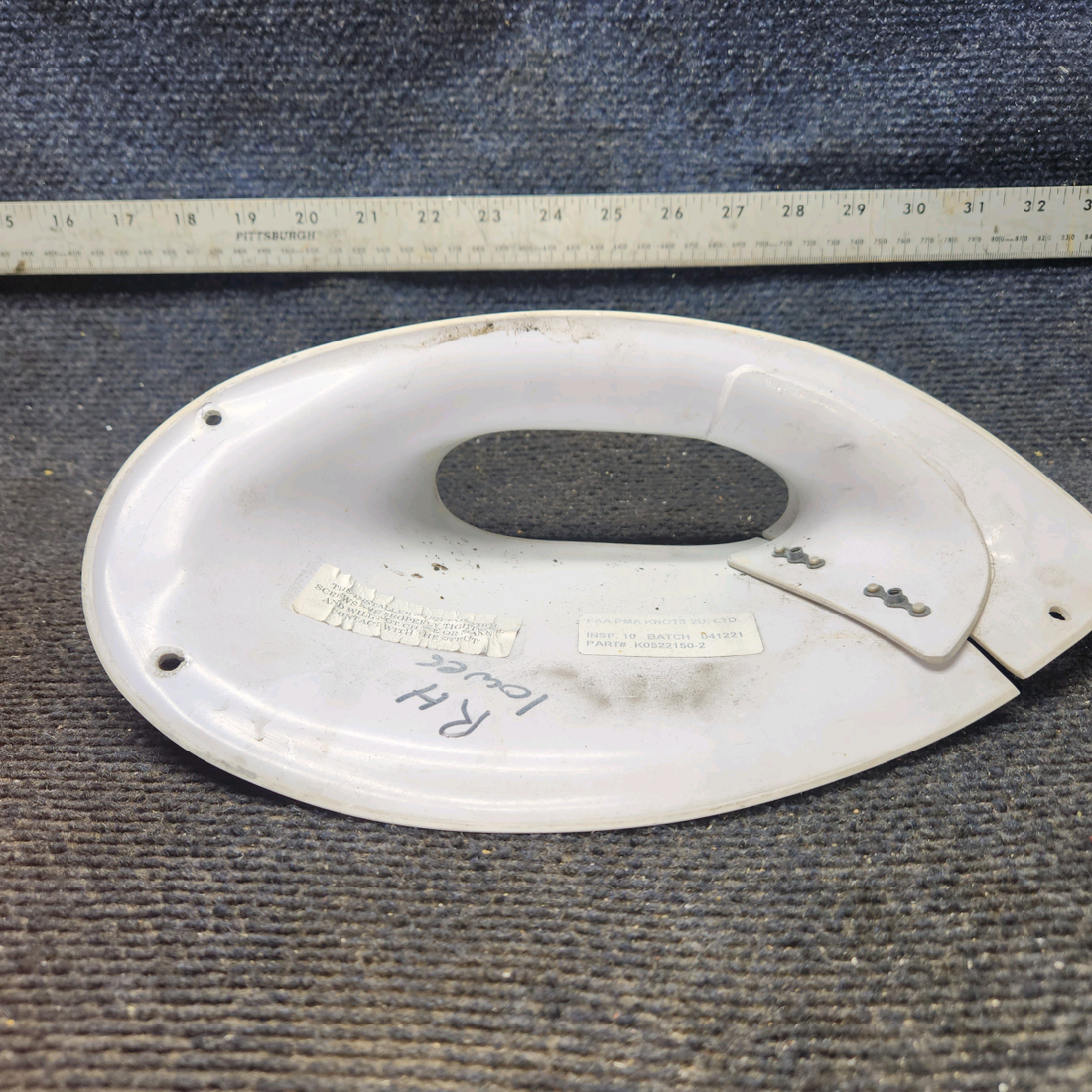 Used aircraft parts for sale, K0522150-4 K2U Cessna 172 E Split Strut Fairing – Lower, RH