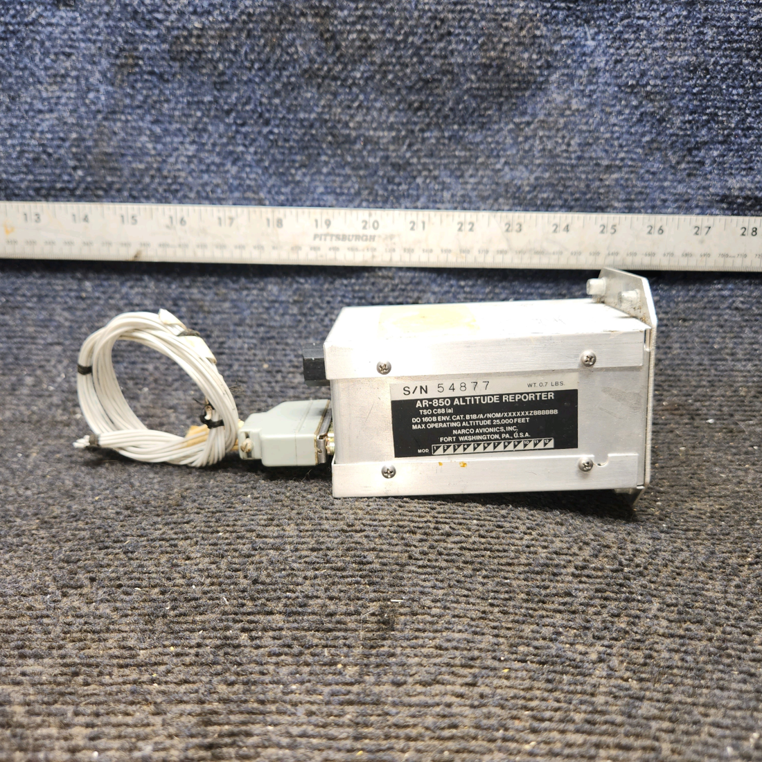 Used aircraft parts for sale, AR-850 Narco Avionics cessna 150G Altitude Reporter with Connector – 25,000 ft
