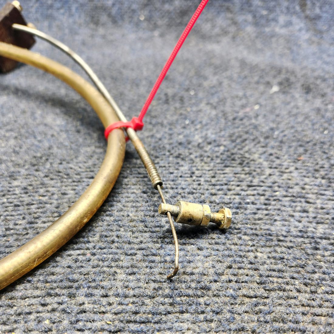 Used aircraft parts for sale, 35-380063-13 Beechcraft F33A PARKING BRAKE CONTROL CABLE ASSEMBLY (LENGTH: 59")