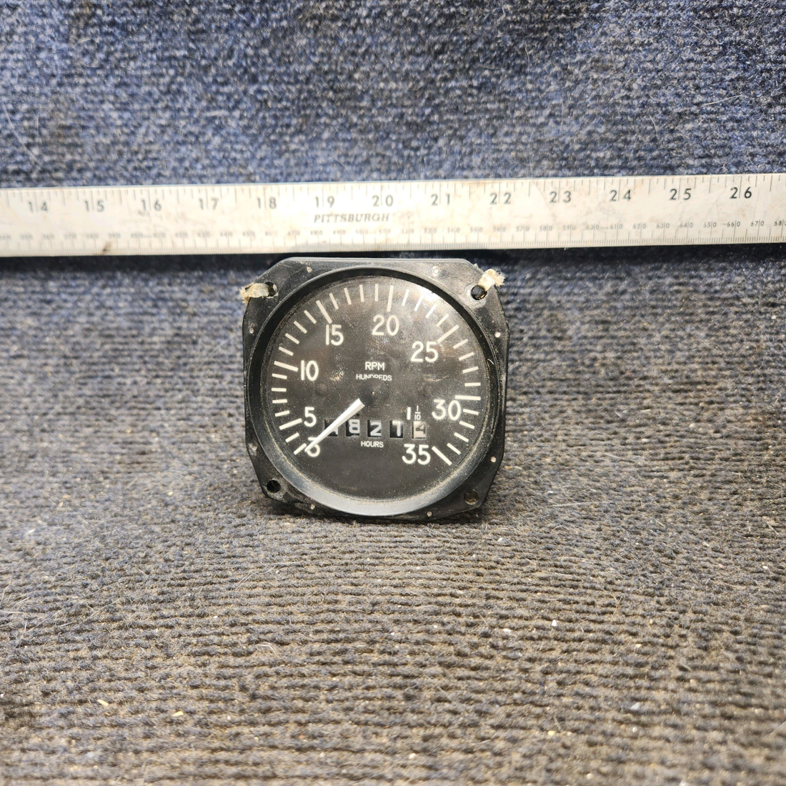 Used aircraft parts for sale, D1-112-5024 Mitchell piper PA-28-181 Mechanical Recording Tachometer (Hours: 4821.4)