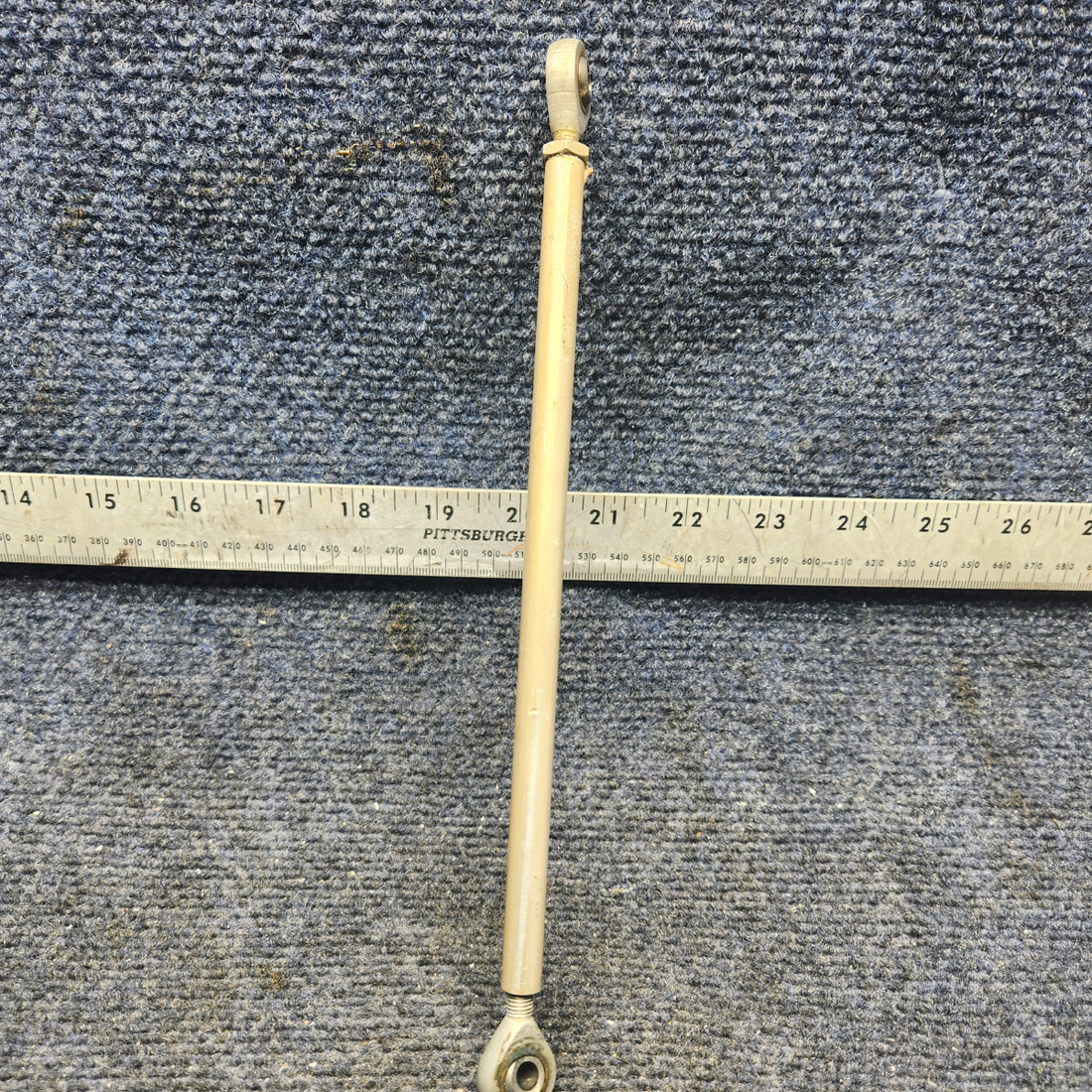 Used aircraft parts for sale, 169-524013-33 Beechcraft A23A Musketeer Custom III RUDDER PEDAL CONTROL ROD INTERCONNECT FWD