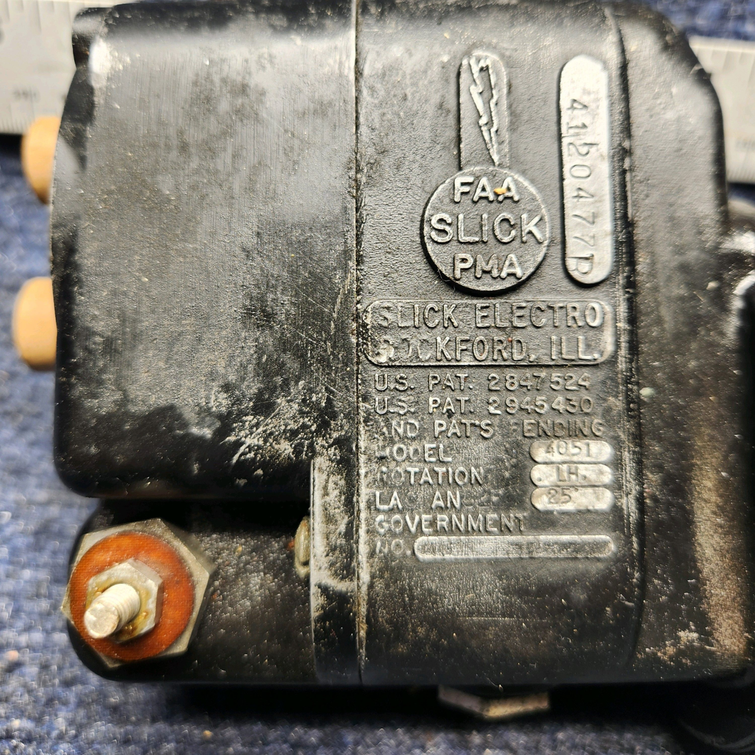 Used aircraft parts for sale, 4051 Slick SLICK MAGNETO  LH W IMPULSE COUPLING -"NO TESTED - NO WARRANTY".