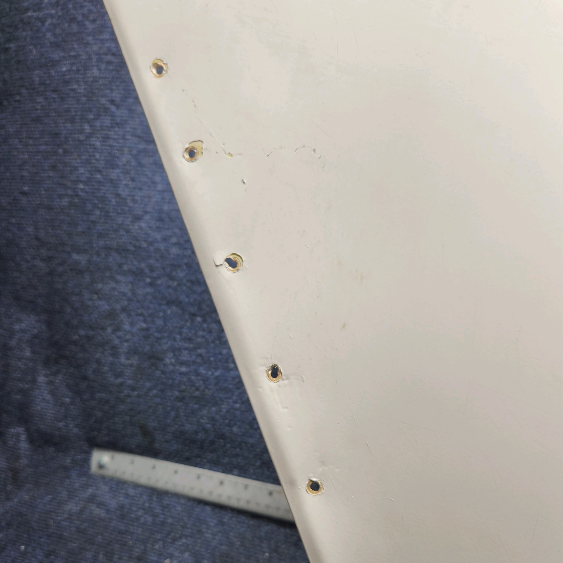 Used aircraft parts for sale, 169-440013-11 Beechcraft A23A Musketeer Custom III DORSAL FIN. "SOME CRACK IN HOLES - SEE PHOTOS"