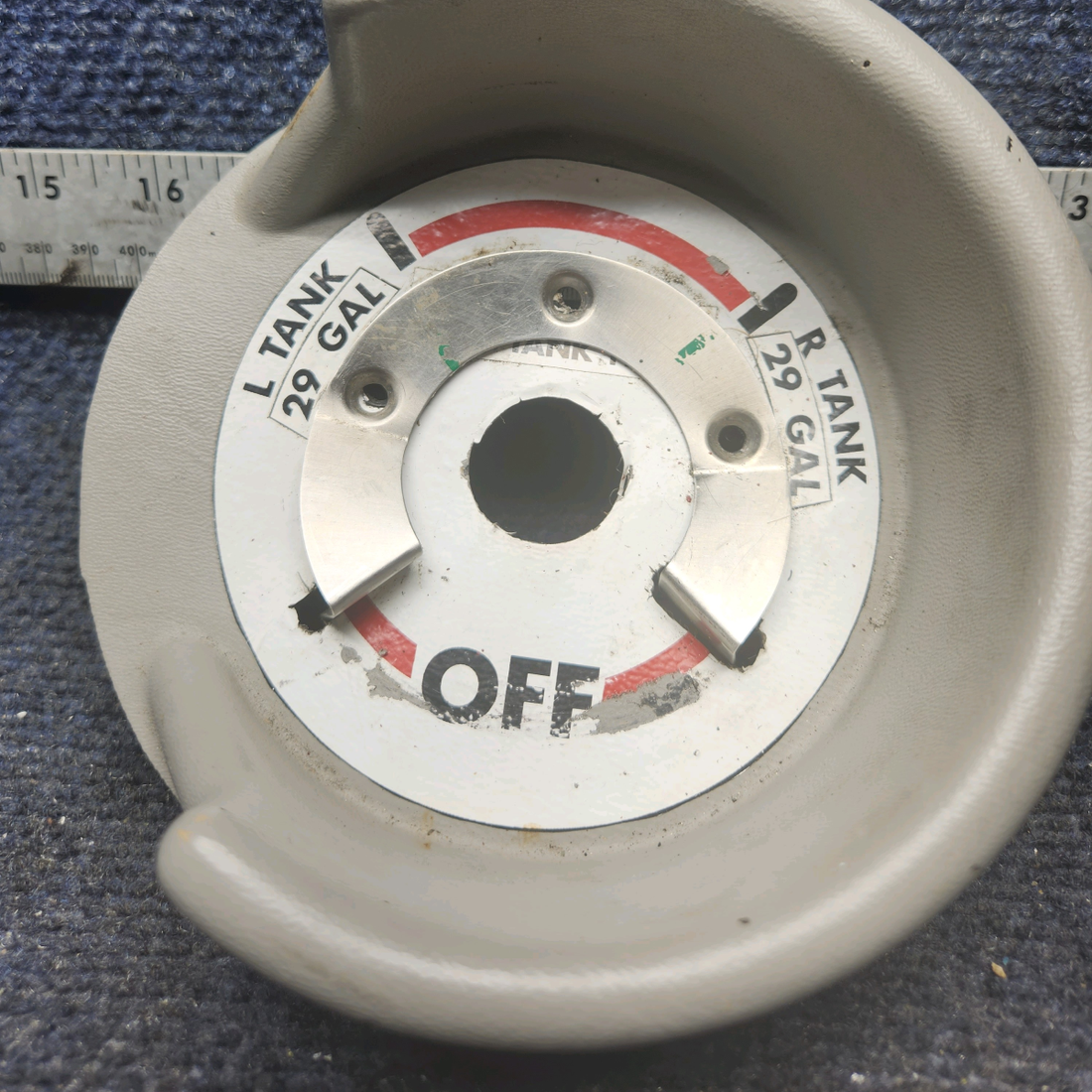Used aircraft parts for sale, 169-920000-169 Beechcraft A23A Musketeer Custom III GUARD FUEL SELECTOR VALVE
