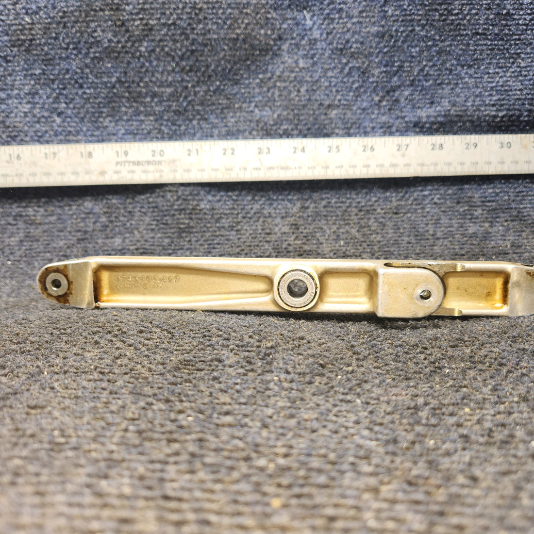 Used aircraft parts for sale, 0743602-1 Cessna 182G Nose Gear Steering Bellcrank