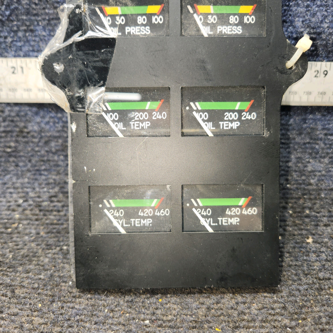 Used aircraft parts for sale, 39569-003 Rochester Gauges Piper PA34-220T Intrument Gauge Cluster (12V)