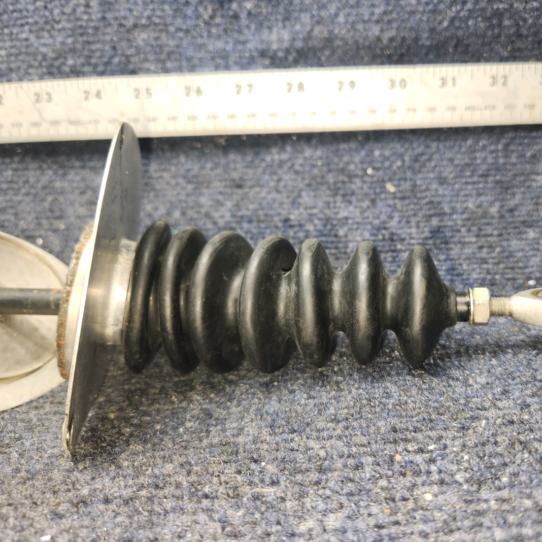 Used aircraft parts for sale, 63327-00 Piper PA28-140 Nose Wheel Control Rod Assy -  One Rod end missing