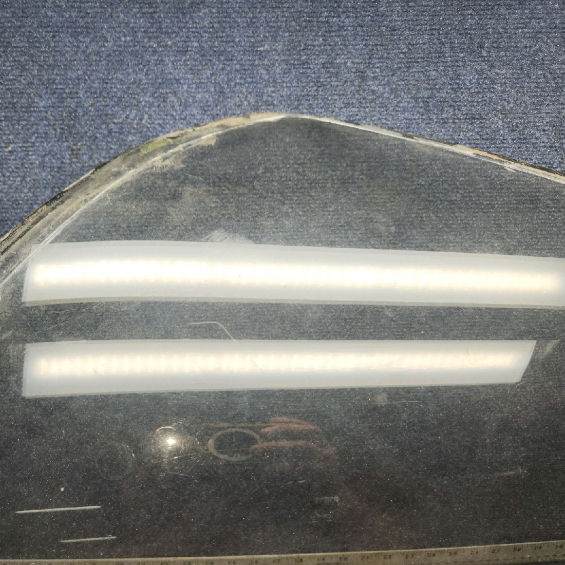 Used aircraft parts for sale, 79296-017 piper PA-28-181 Windshield Assy - RH (Thickness: 0.250")