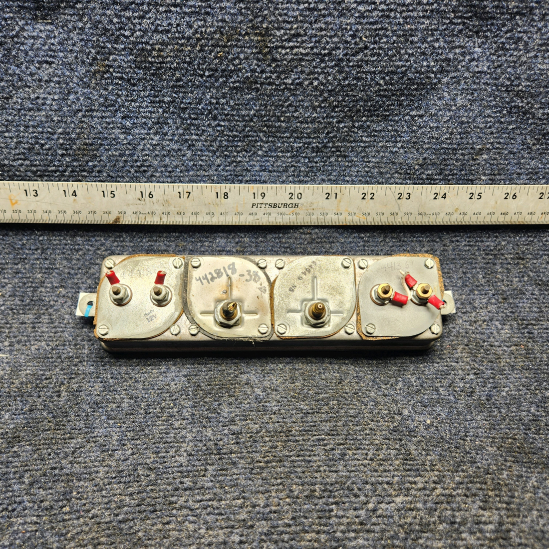 Used aircraft parts for sale, C669507-0101 CESSNA 172K FUEL AND OIL INSTRUMENT CLUSTER "OIL TEMP INOP CUT"