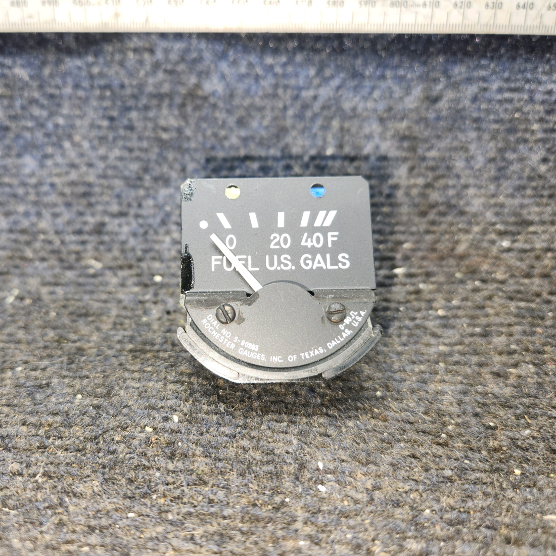 Used aircraft parts for sale, 9-90263 Rochester Piper Fuel Gauge 12V