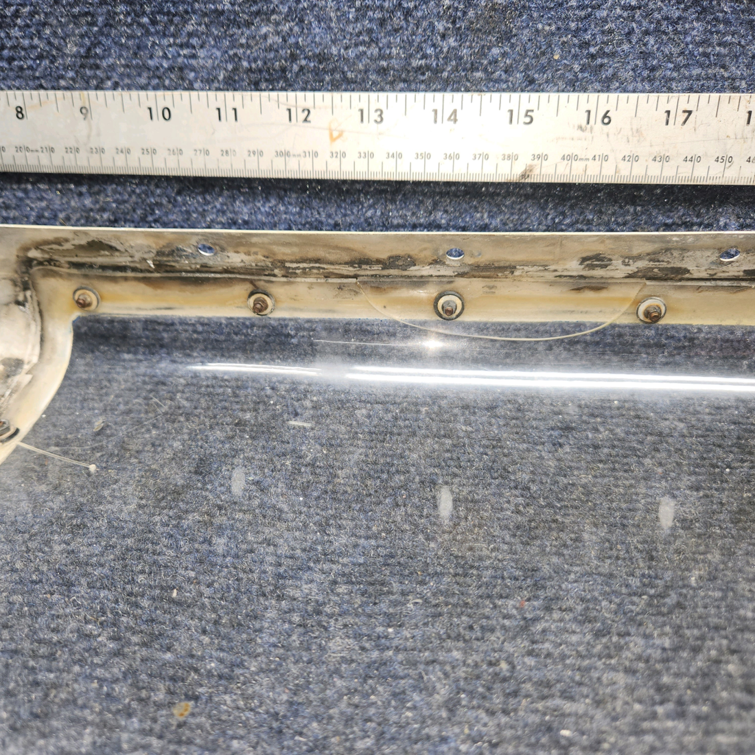 Used aircraft parts for sale, 169-110000-247 Beechcraft A24R Landing Light Window LH / RH "Plastic Have Crack SEE PHOTOS"