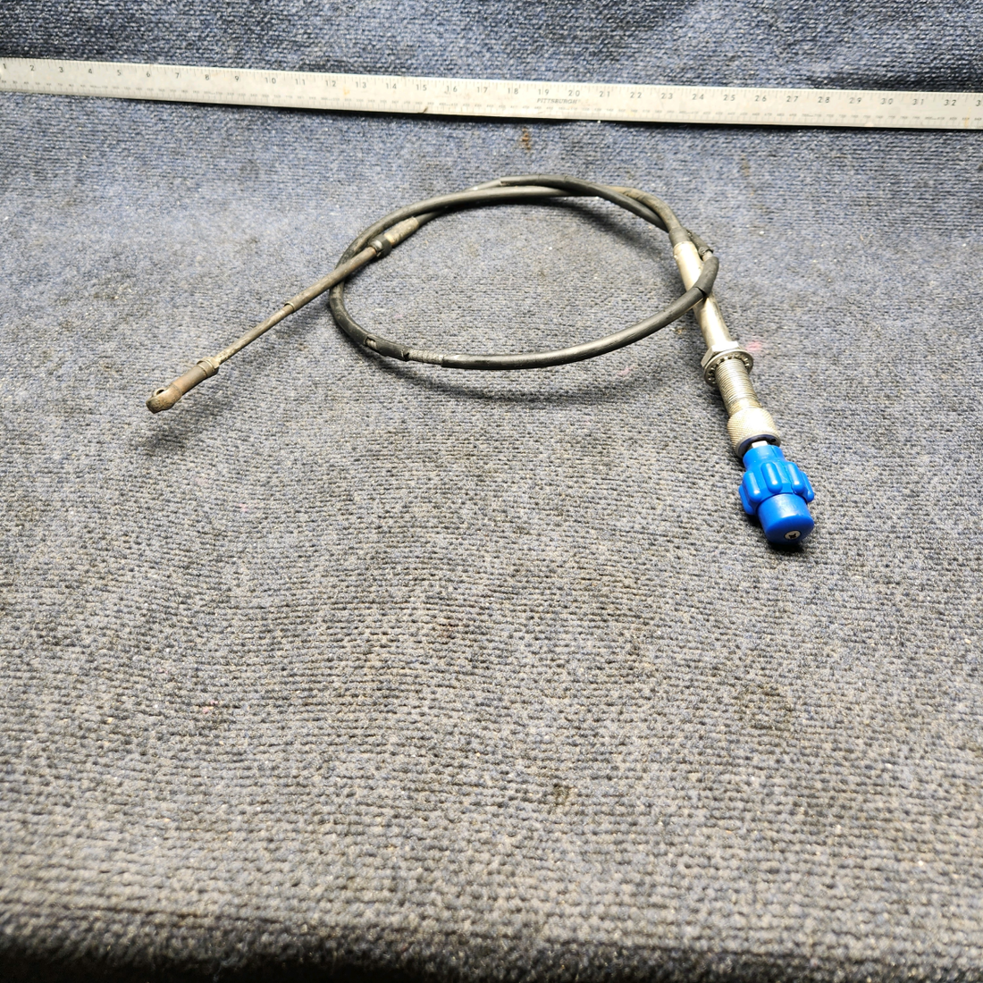 Used aircraft parts for sale, 36-380061-3 Beechcraft F33A VERNIER PROPELLER CONTROL CABLE ASSY (L: 75.25”)