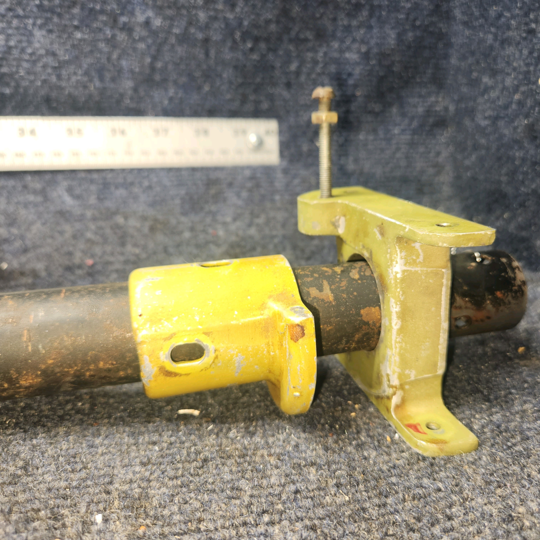 Used aircraft parts for sale, 62705-000 Piper PA-28-140 Flap Torque Tube with LH and RH Fitting