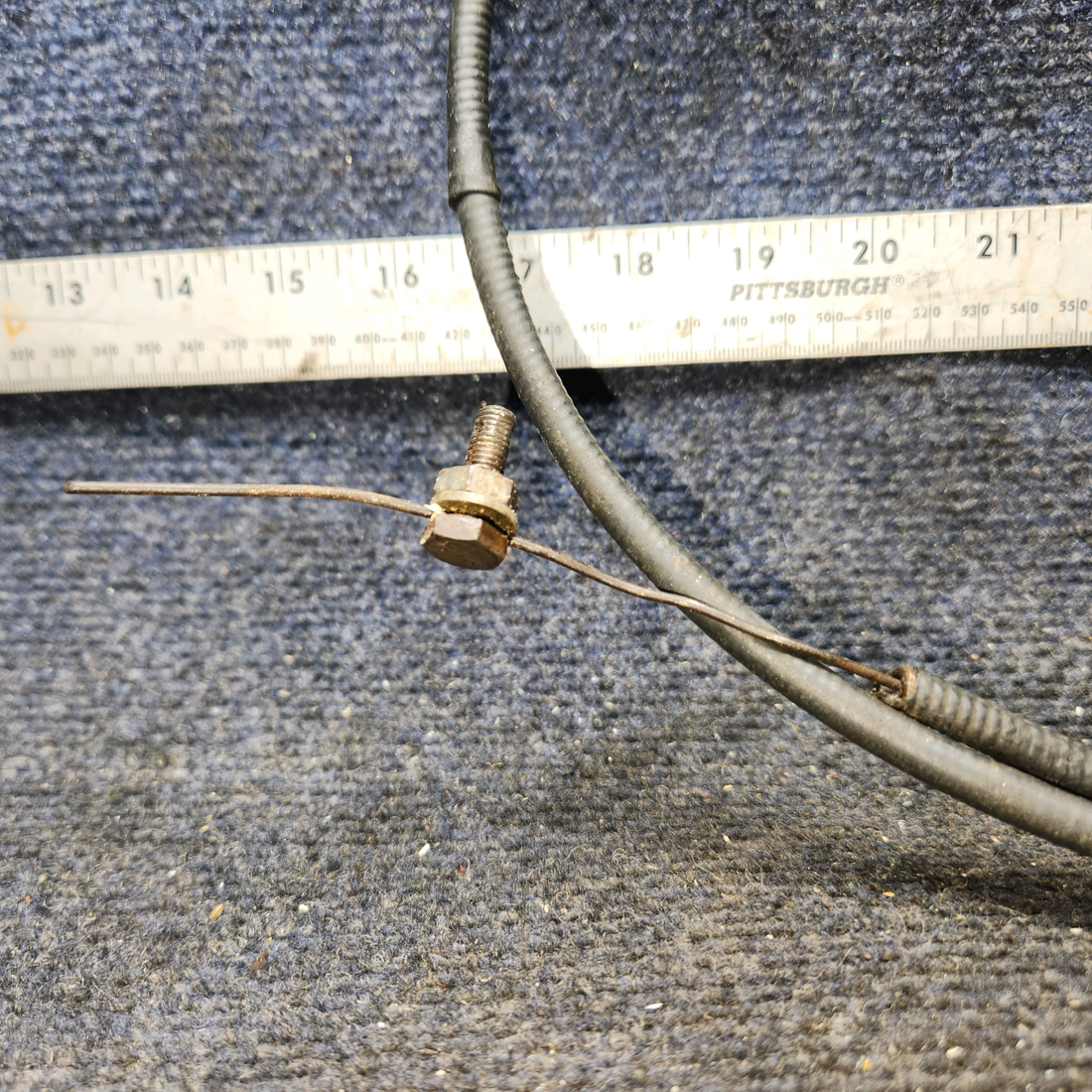 Used aircraft parts for sale, 35-550523 BEECHCRAFT F35 Cabin Heat/Defrost Control Cable Assy – 39" Length