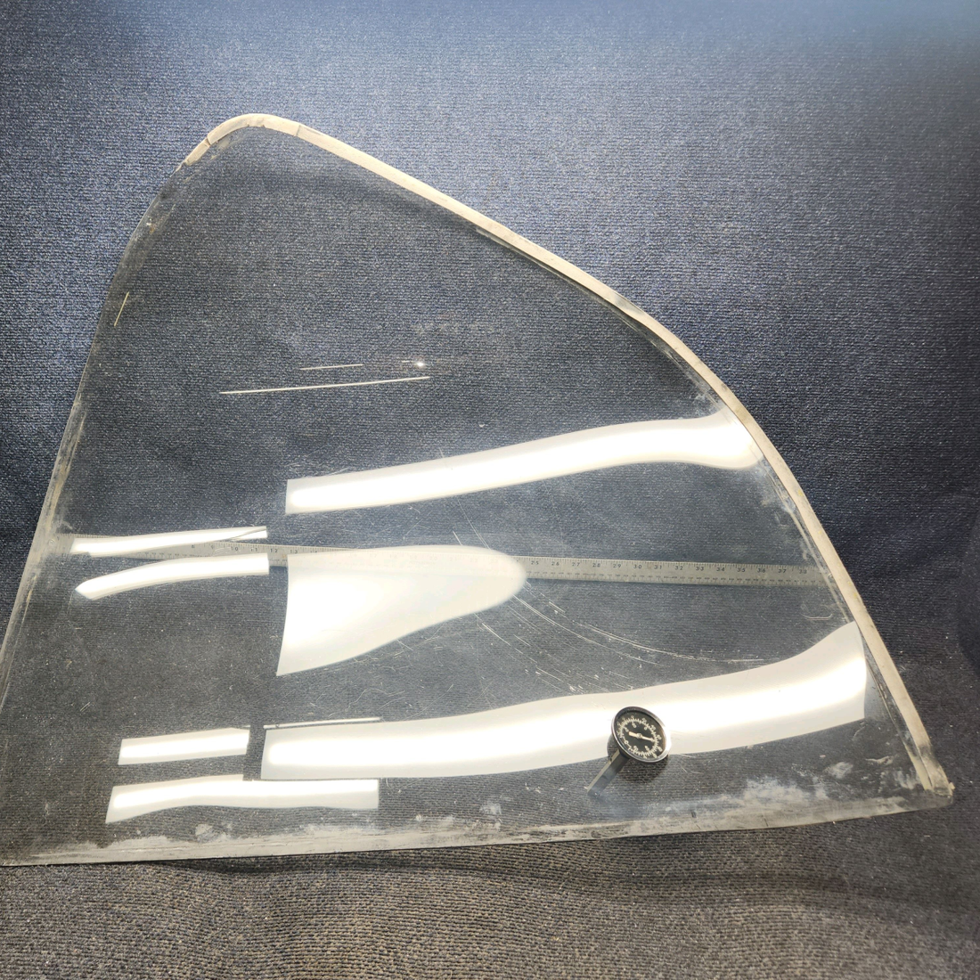 Used aircraft parts for sale, 69220-022 Piper PA32RT-300 Tinted Windshield with OAT Gauge - LH (0.1440")