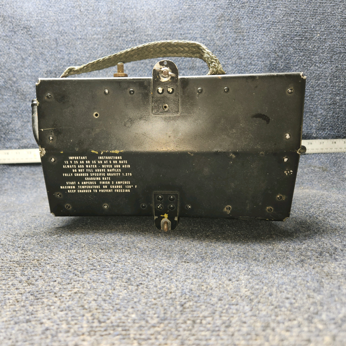 Used aircraft parts for sale, 63888-000 / 63977-000 Piper PA28-140 Battery Box Assembly W/ Lid