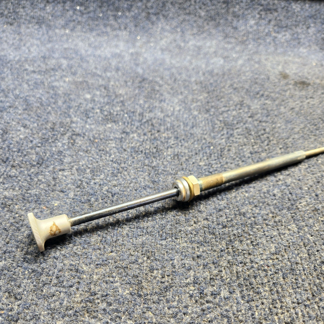 Used aircraft parts for sale, 653-032-10 Mooney  [part_model] Texas Several PARKING BRAKE CONTROL CABLE (LENGTH: 33-3/4")