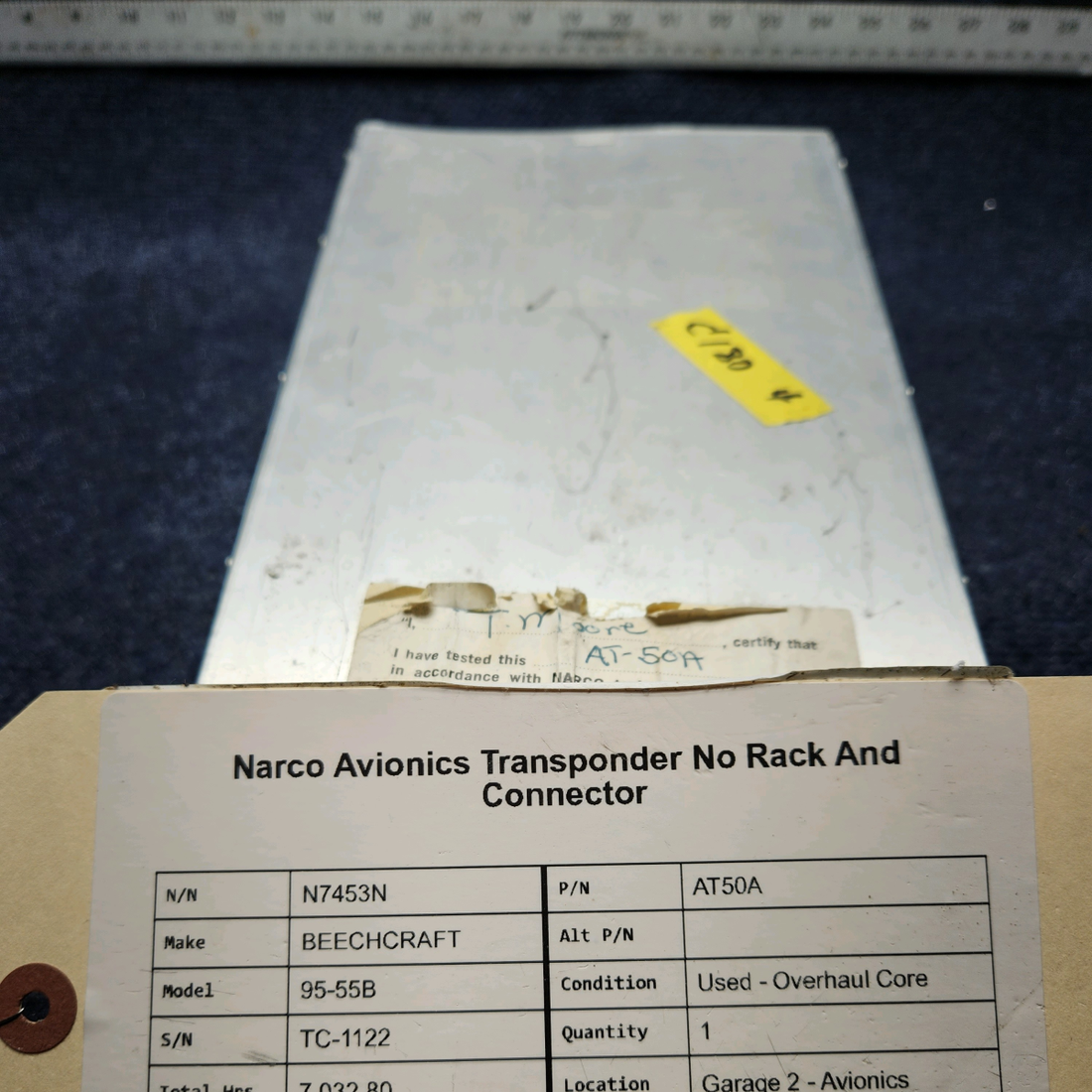 Used aircraft parts for sale, AT50A Narco BEECHCRAFT 95-55B TRANSPONDER NO RACK AND CONNECTOR