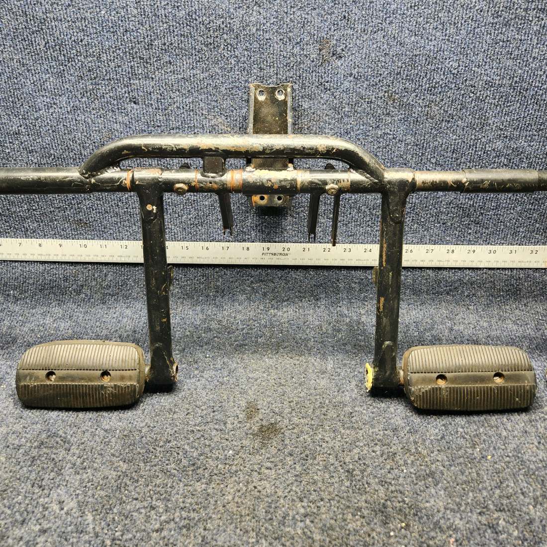 Used aircraft parts for sale, 63459-12 PIPER PA28-140 RUDDER PEDAL ASSY COMPLETE WITHOUT TOE BRAKES