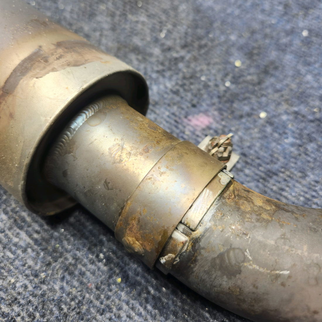 Used aircraft parts for sale, 35302-003 / 35301-000 / 62232-000 PIPER PA28-161 Warrior III REAR EXHAUST MUFFLER W EXHAUST STACKS