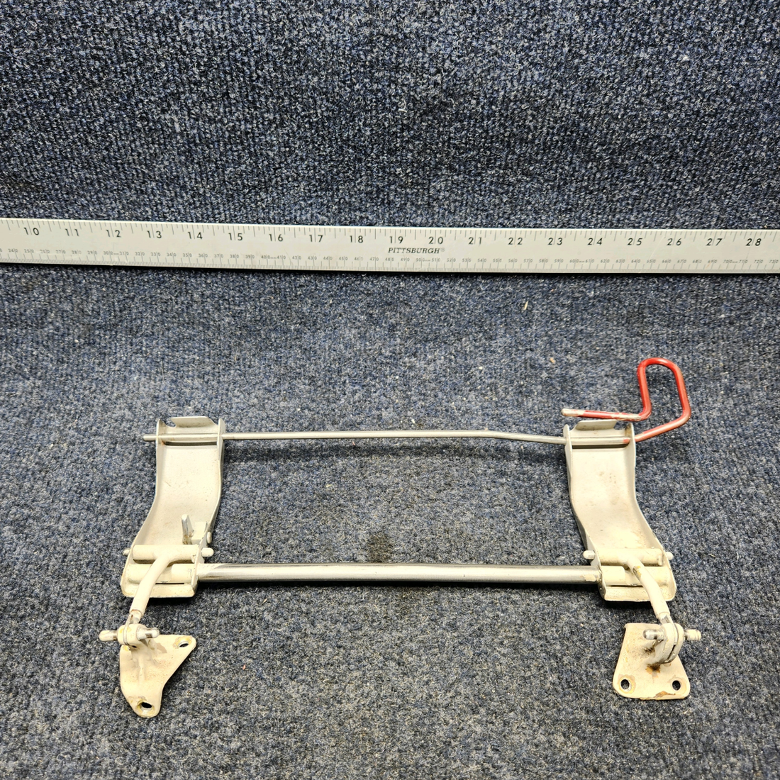 Used aircraft parts for sale, 35-415312-1 BEECHCRAFT F35 CABIN WINDOW HANDLE LH W/ PIN, SUPPORT, & LINKS
