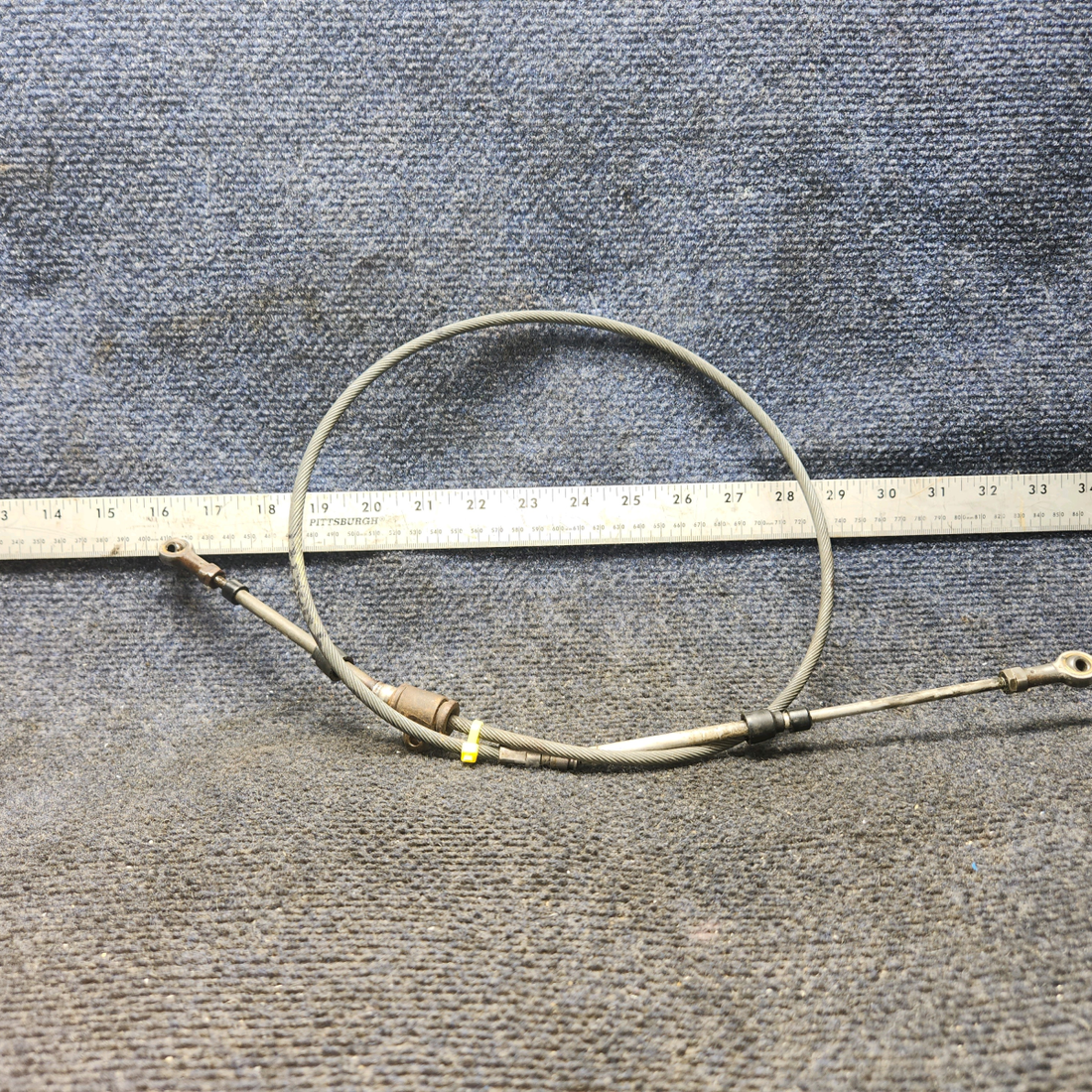 Used aircraft parts for sale, 169-380084-9 Beechcraft C23 SUNDOWNER Throttle Control Cable Assy 45"